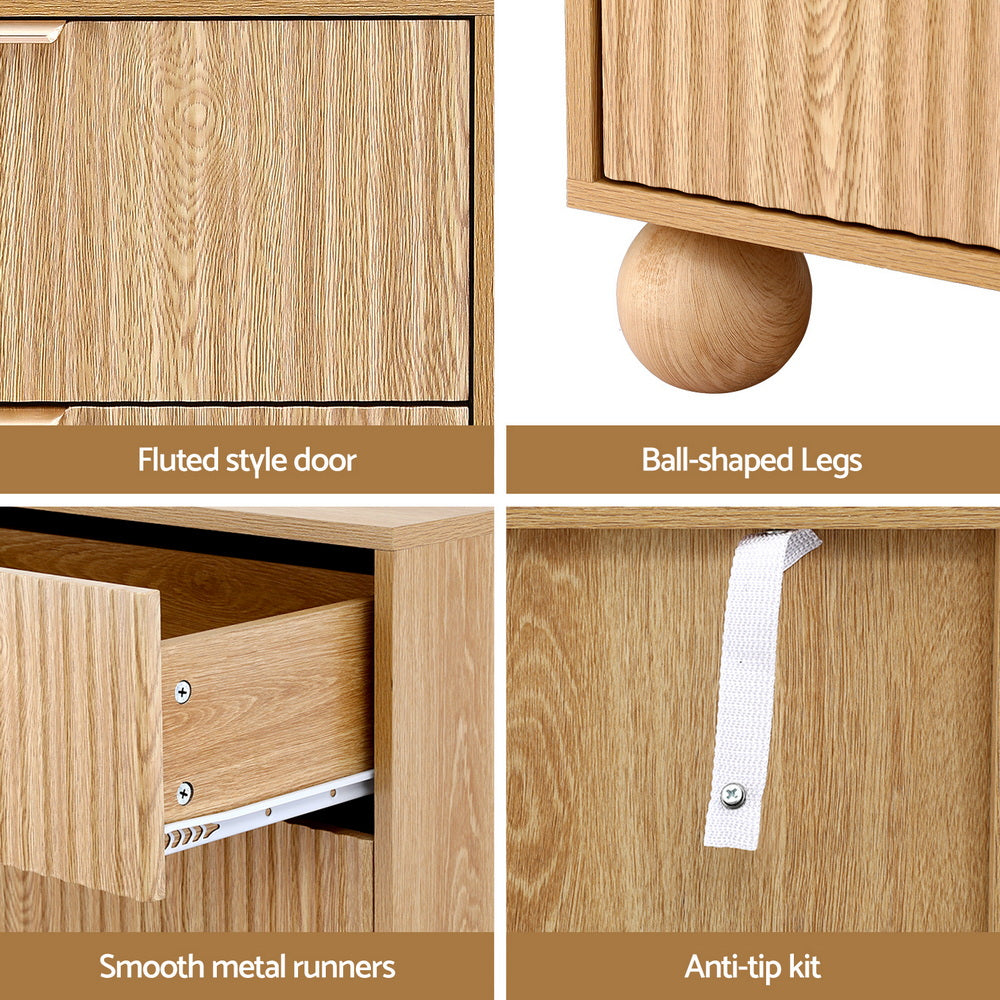 Artiss 6 Chest of Drawers Dresser Tallboy Pine