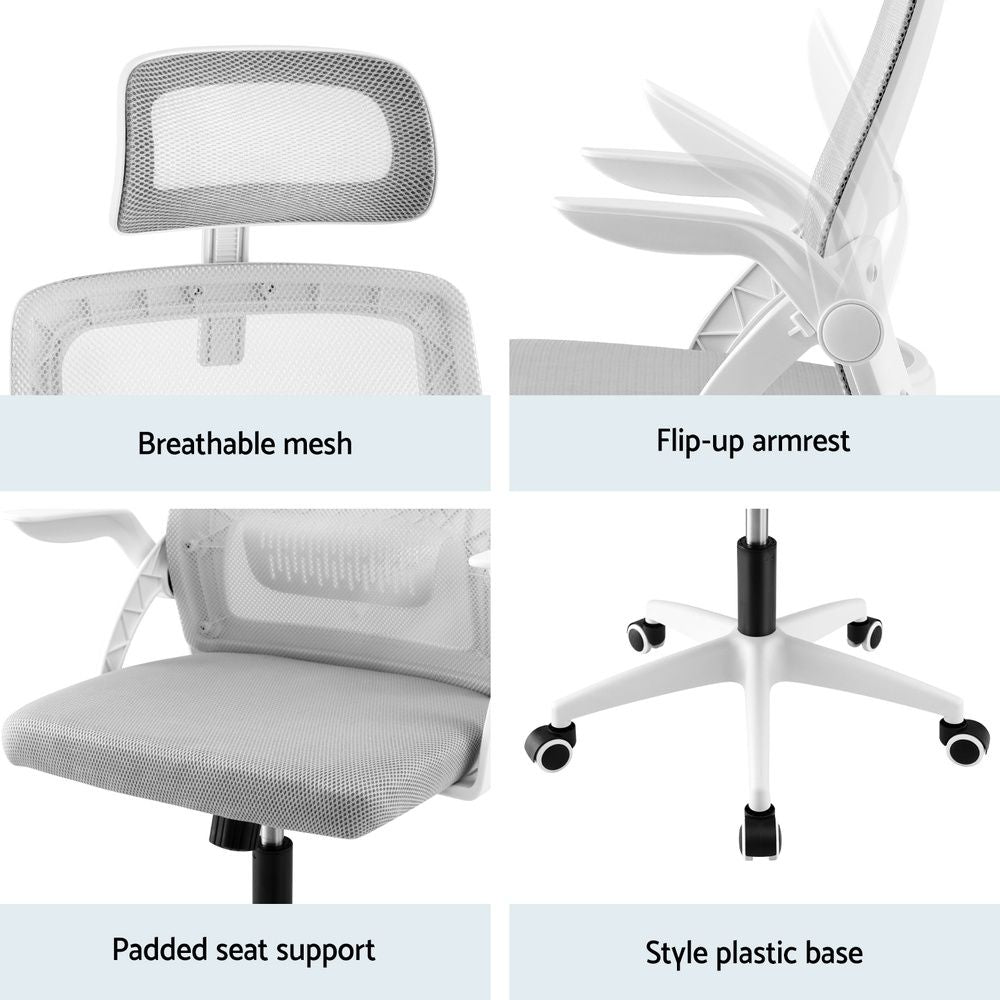 Artiss Home Office Desk and Chair Set, 136cm L Shaped Computer Desk with Shelves