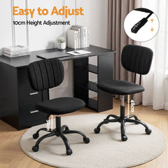 Artiss Office Desk & Chair Set 120cm Computer Desk with 3 Drawers & Open Shelves, Ergonomic Armless Office Chair with Wheels, Height Adjustable for Home Office Study