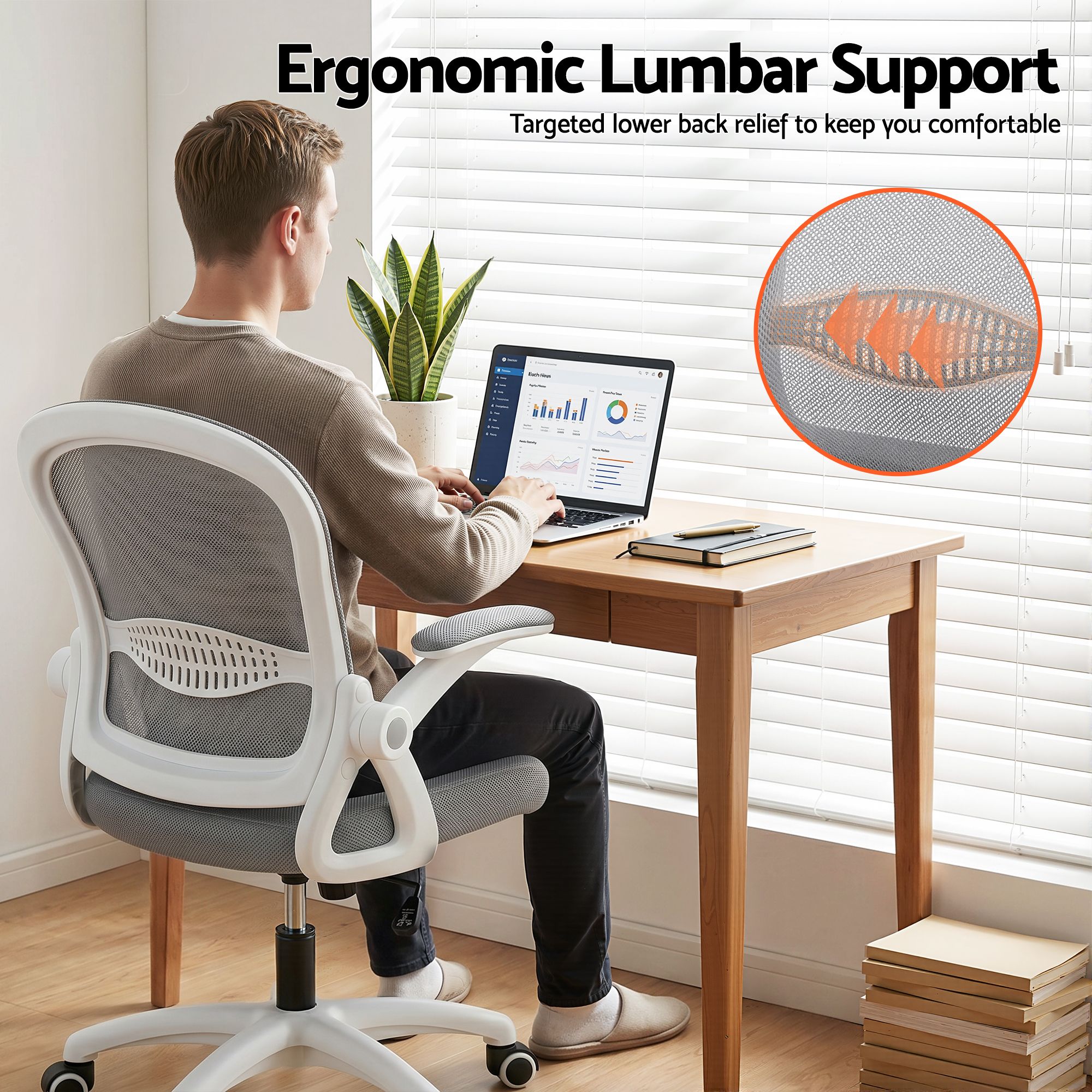 Artiss Computer Desk & Ergonomic Office Chair Set 120cm Home Office Study Desk