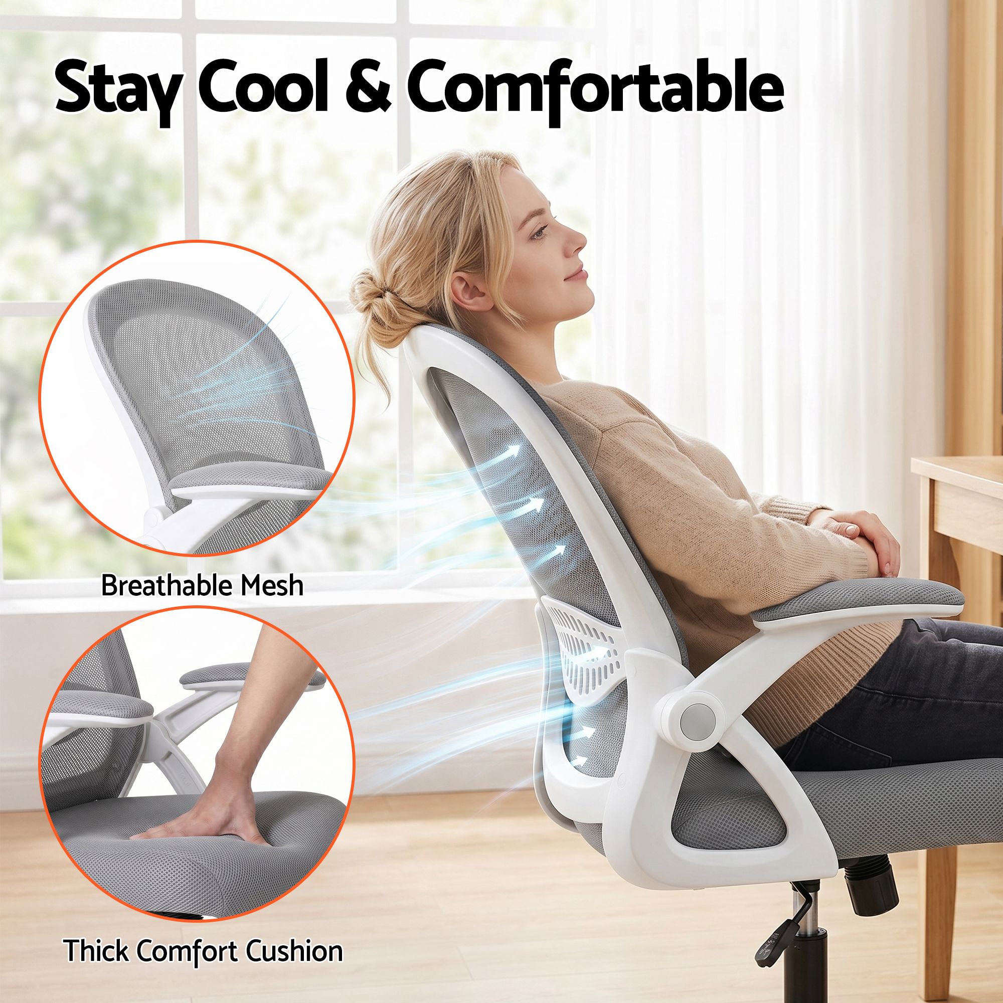 Artiss Computer Desk & Ergonomic Office Chair Set 120cm Home Office Study Desk