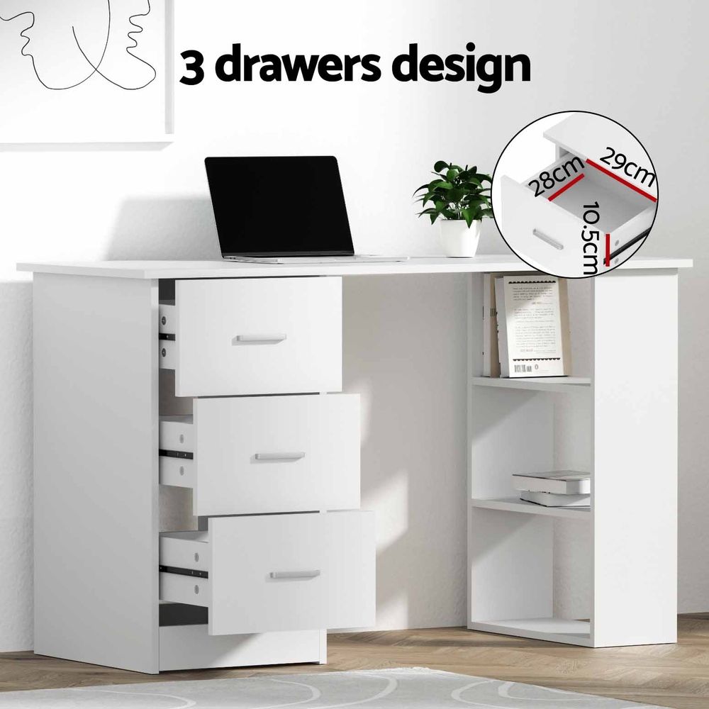 Artiss Computer Desk & Ergonomic Office Chair Set 120cm Home Office Study Desk