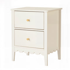 Artiss Bedside Table 2 Drawers Bedroom Storage Nightstand White