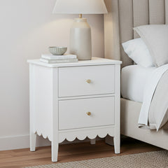 Artiss Bedside Table 2 Drawers Bedroom Storage Nightstand White