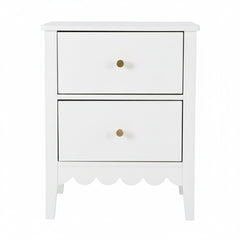 Artiss Bedside Table 2 Drawers Bedroom Storage Nightstand White