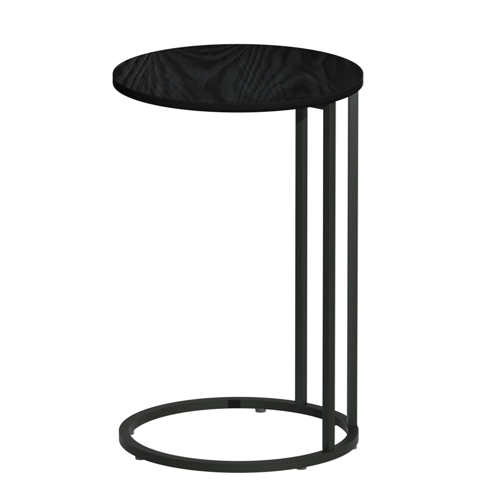 Artiss Coffee Table Side Round Black Free Delivery