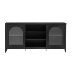 Artiss Buffet Sideboard Shelves Double Doors - Black