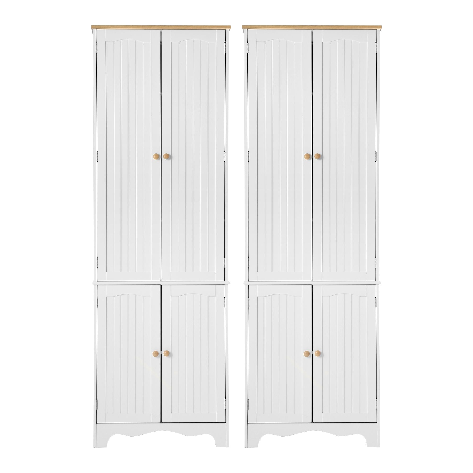 Artiss 2x Buffet Sideboard Pantry Cabinet Cupboard 6-Tiers Storage Shelves BERNE