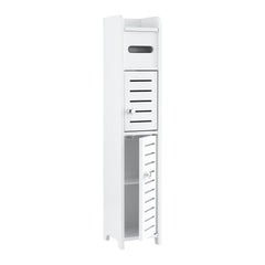 Artiss Bathroom Storage Cabinet 3-Tier Slim Toilet Paper Holder Organizer White