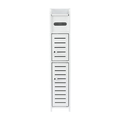 Artiss Bathroom Storage Cabinet 3-Tier Slim Toilet Paper Holder Organizer White