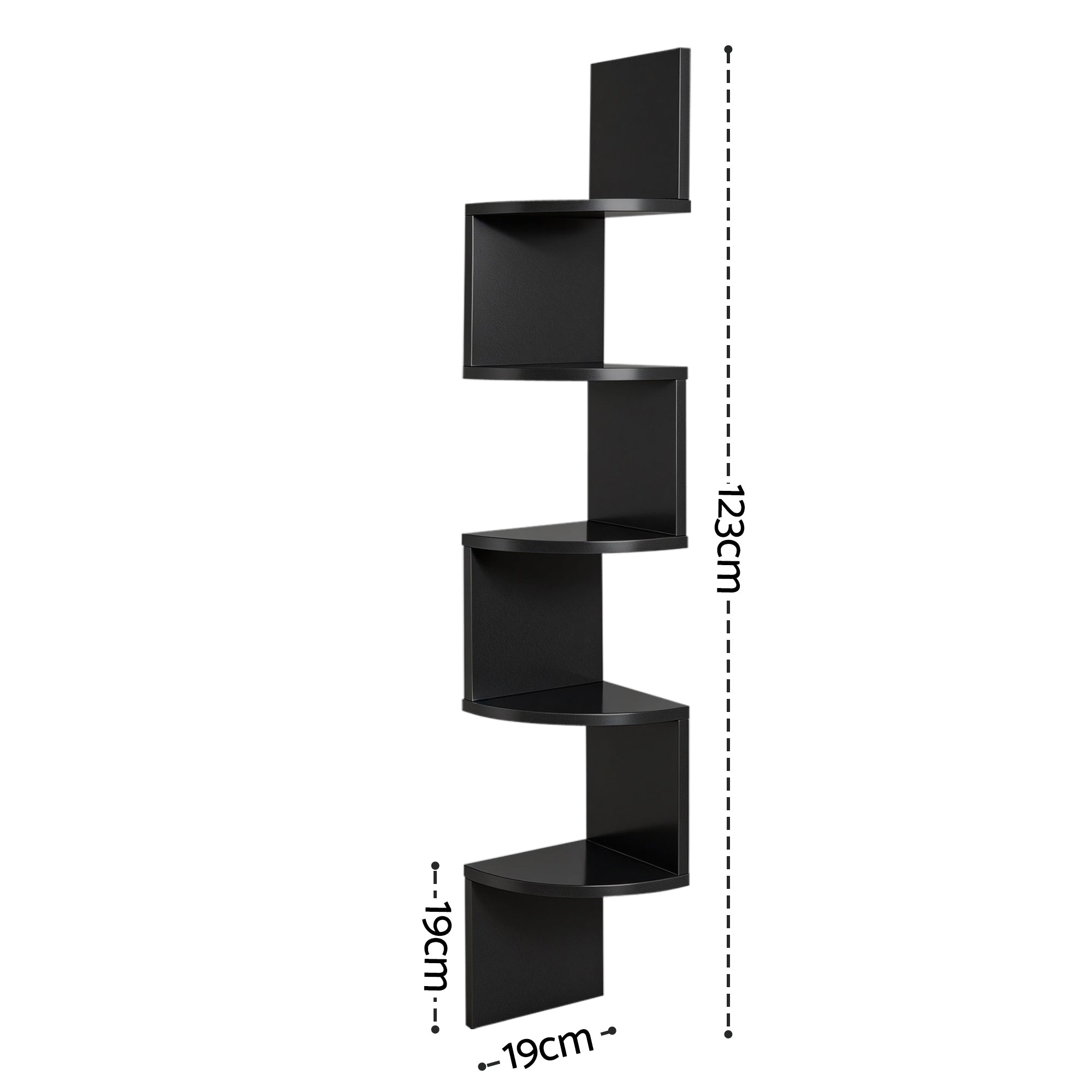 Artiss Wall Shelf Bookshelf Corner Floating 5-Tier Free Delivery