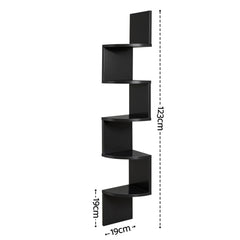 Artiss Wall Shelf Bookshelf Corner Floating 5-Tier Free Delivery