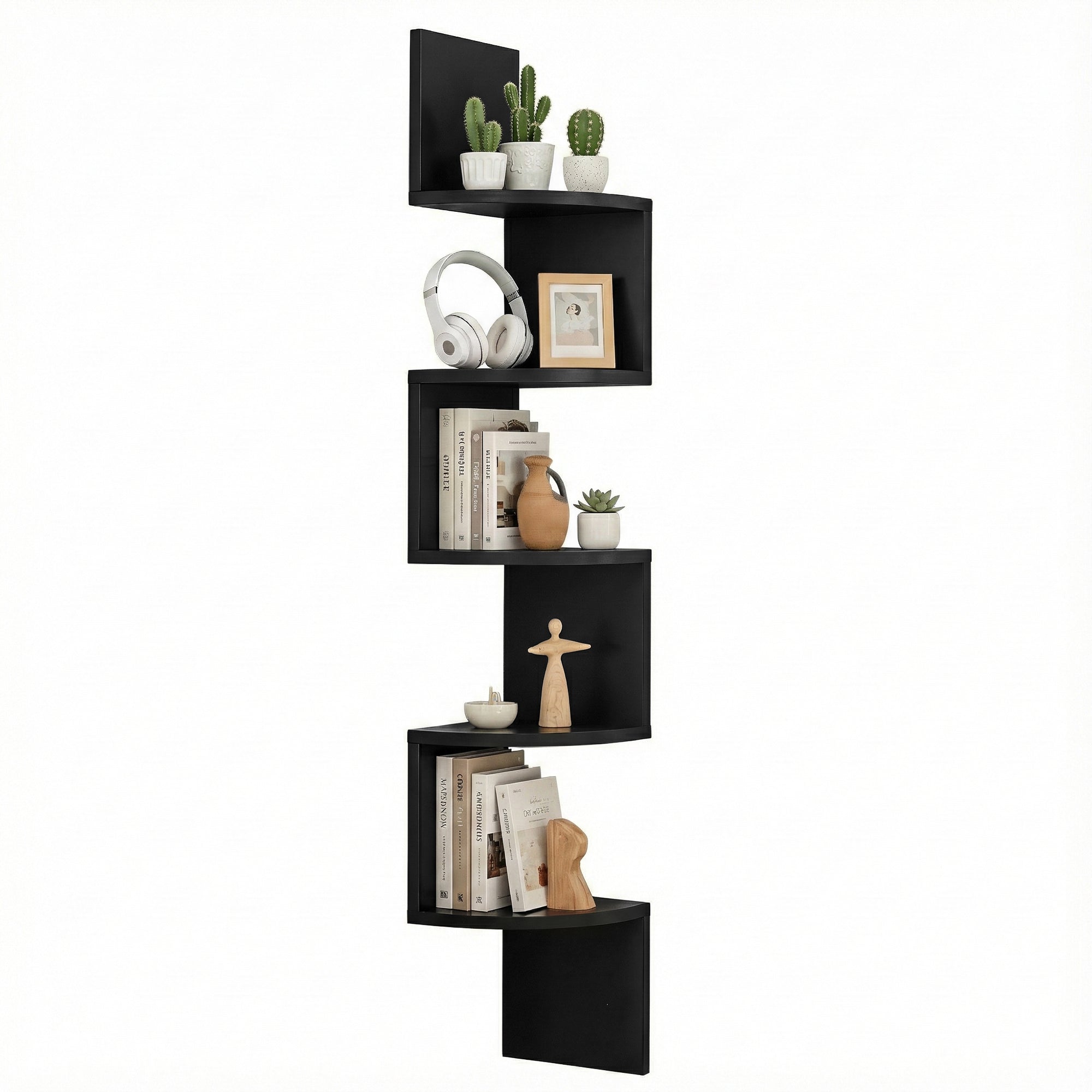 Artiss Wall Shelf Bookshelf Corner Floating 5-Tier Free Delivery
