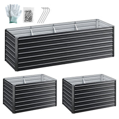 Green Fingers 2-in-1 Raised Garden Bed Kit, 240cm/120cm| 77cm Extra Deep