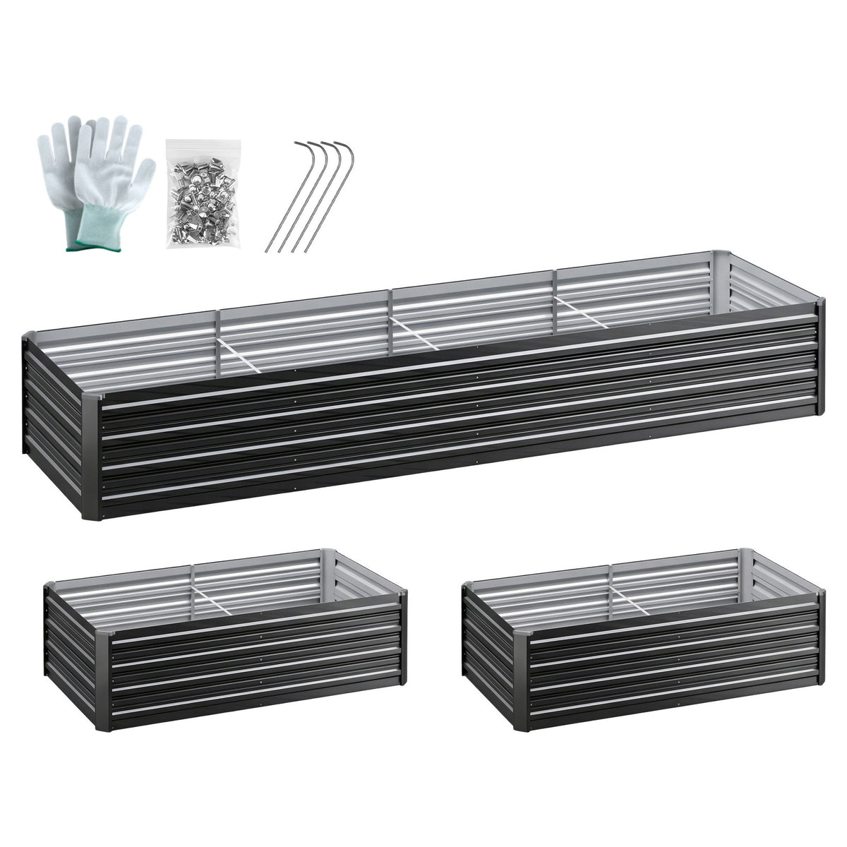 Green Fingers 2-in-1 Raised Garden Bed Kit 45cm Professional Depth Ergonomic
