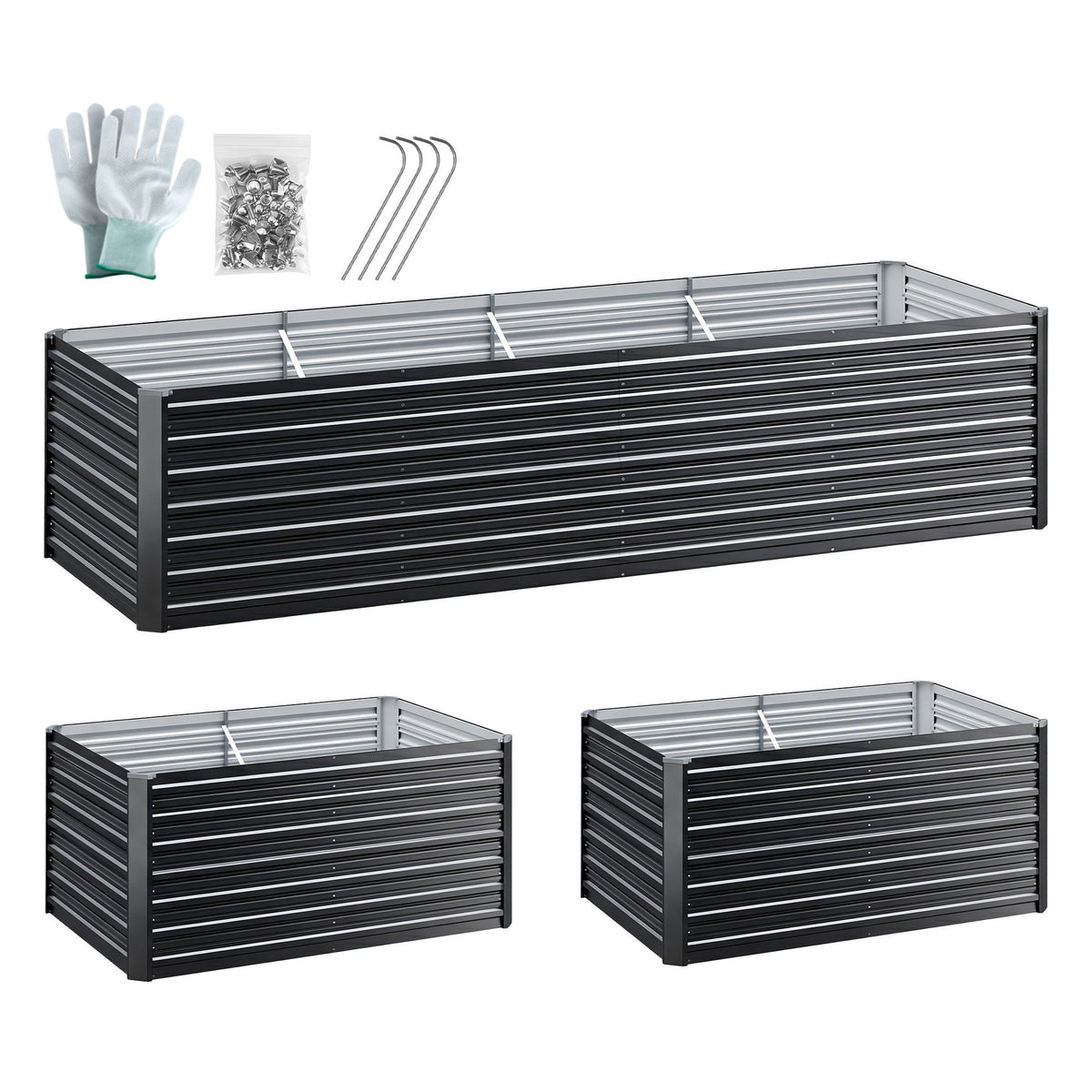 Green Fingers 2-in-1 Raised Garden Bed Kit, 320cm/160cm| 77cm Extra Deep