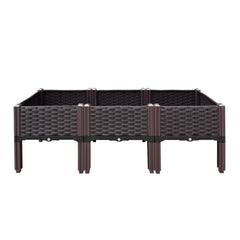 Green Fingers Garden Bed 120x40x36cm PP Planter Box Raised Container Growing