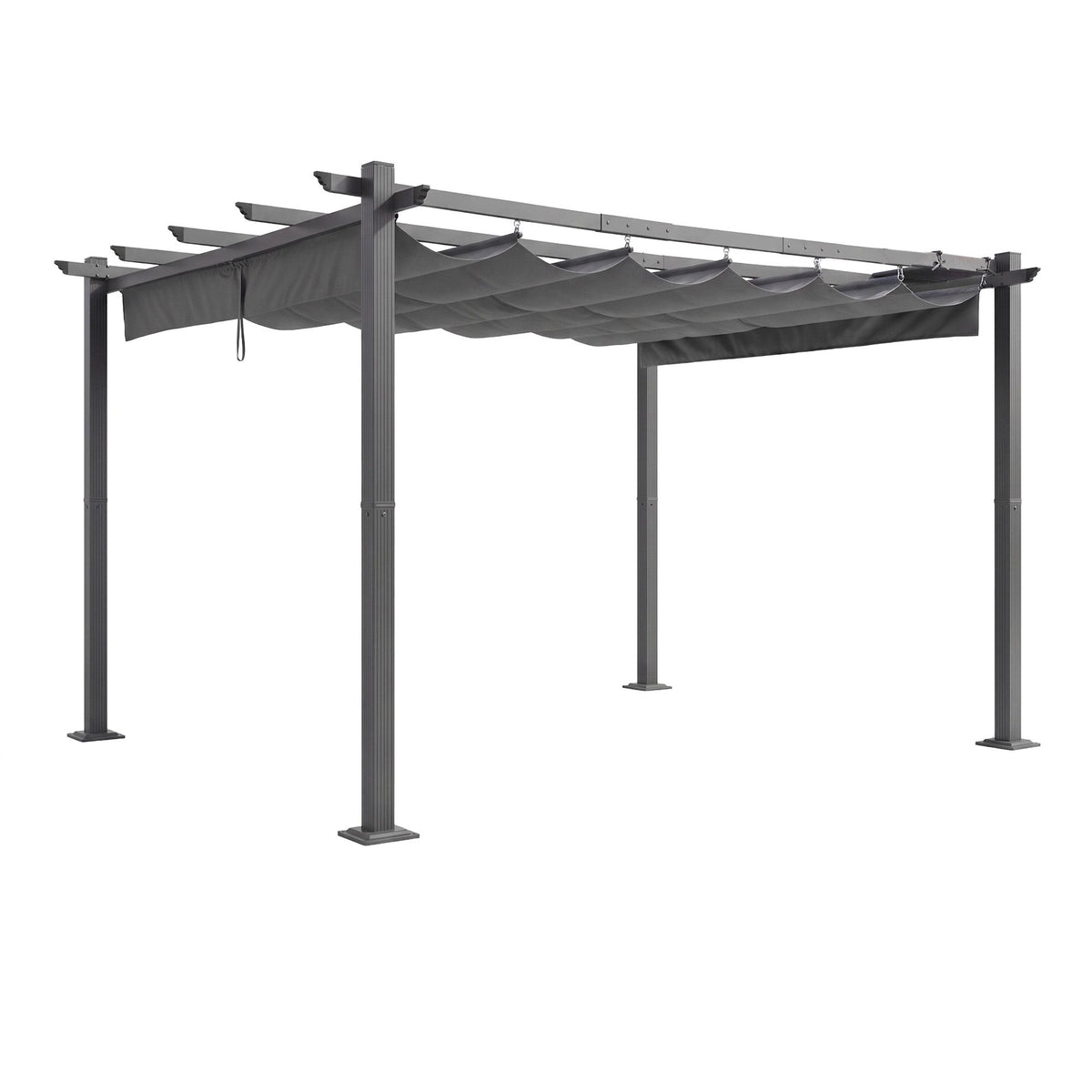Instahut Gazebo Outdoor Garden Pergola Aluminium Frame Adjustable Canopy 3x4m