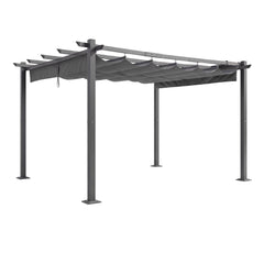 Instahut Gazebo Outdoor Garden Pergola Aluminium Frame Adjustable Canopy 3x4m