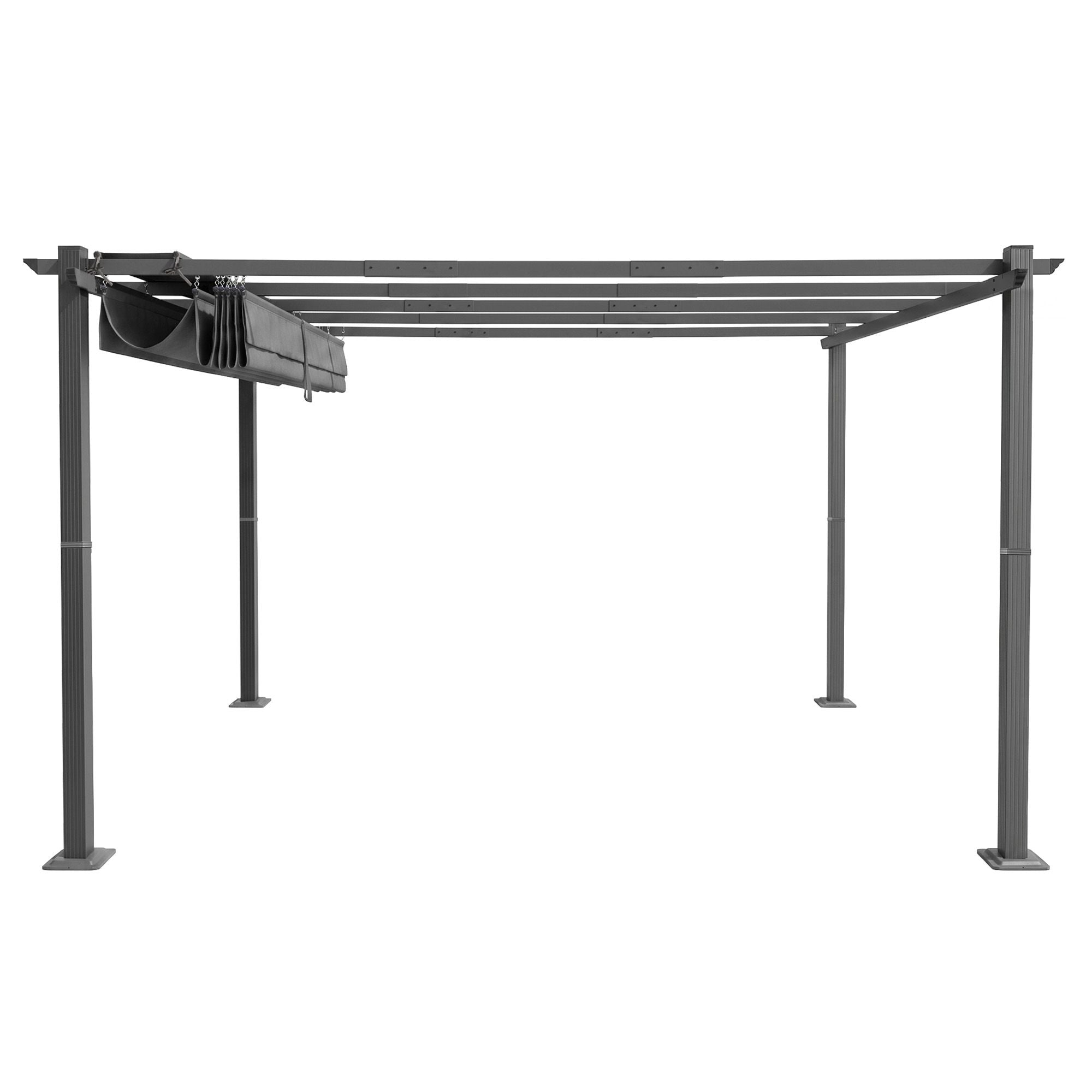 Instahut Gazebo Outdoor Garden Pergola Aluminium Frame Adjustable Canopy 3x4m