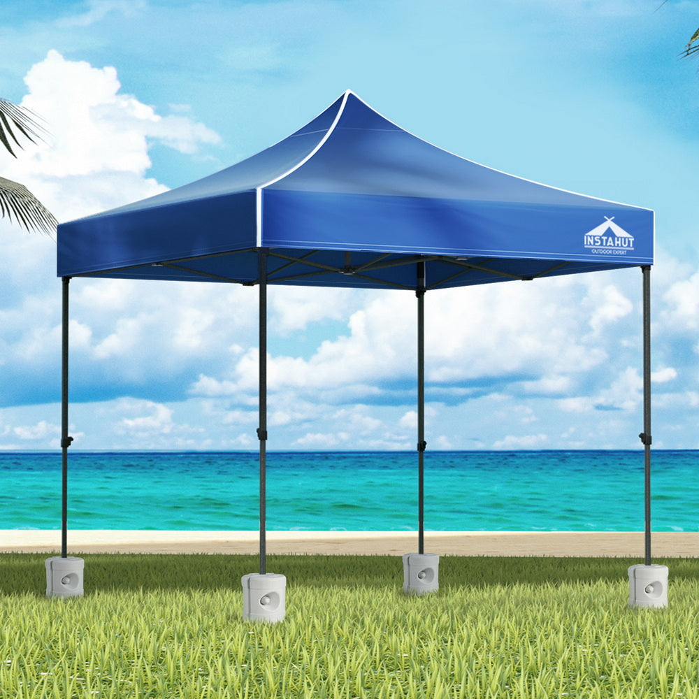 Instahut Gazebo Pop Up 3x3m w/Base Podx4 Marquee Folding Outdoor Wedding Camping