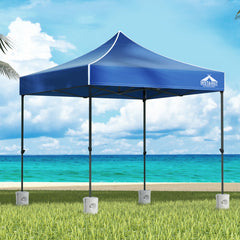 Instahut Gazebo Pop Up 3x3m w/Base Podx4 Marquee Folding Outdoor Wedding Camping