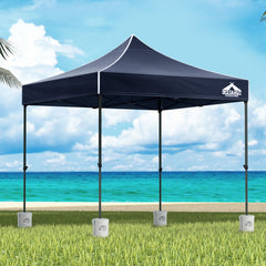 Instahut Gazebo Pop Up 3x3m w/Base Podx4 Marquee Folding Outdoor Wedding Camping