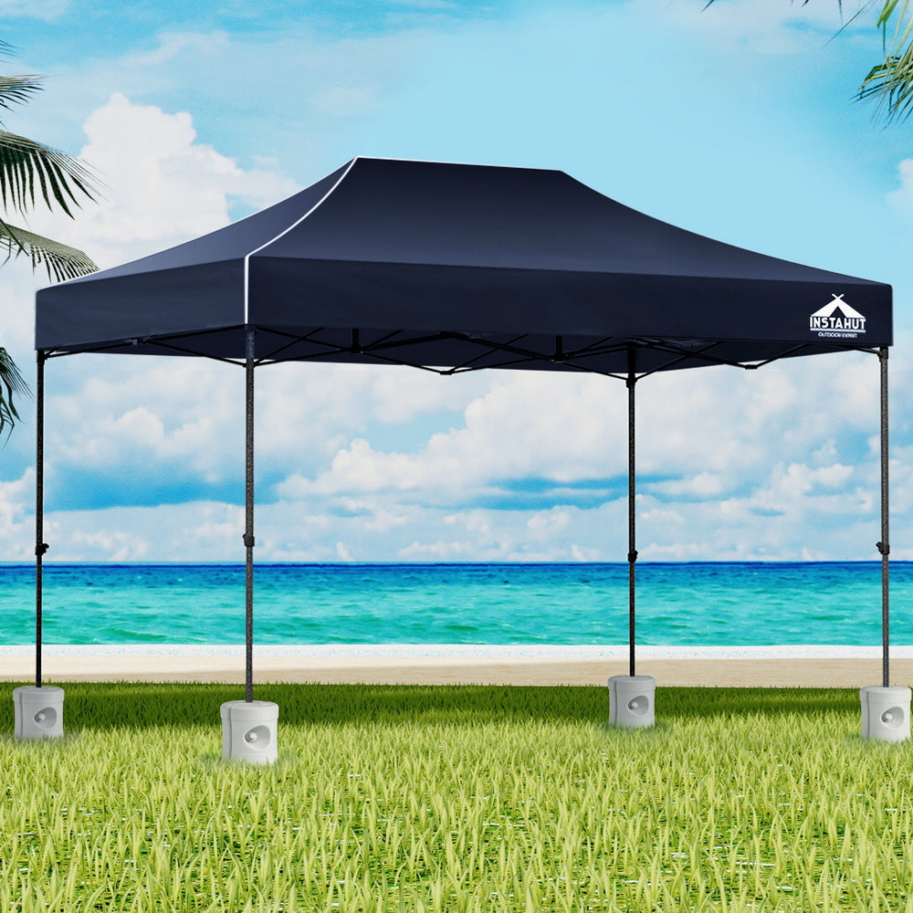 Instahut Gazebo Pop Up 3x4.5m w/Base Podx4 Marquee Folding Outdoor Wedding