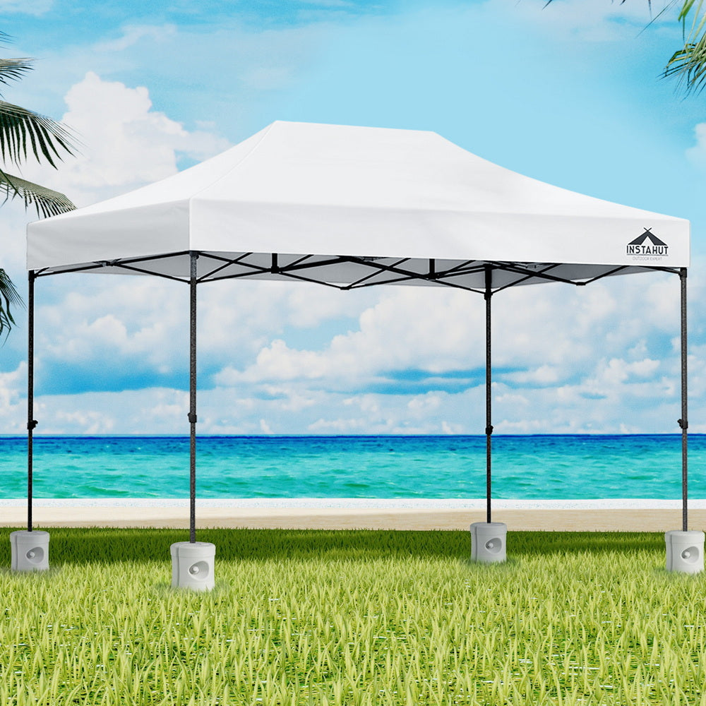 Instahut Gazebo Pop Up 3x4.5m w/Base Podx4 Marquee Folding Outdoor Wedding