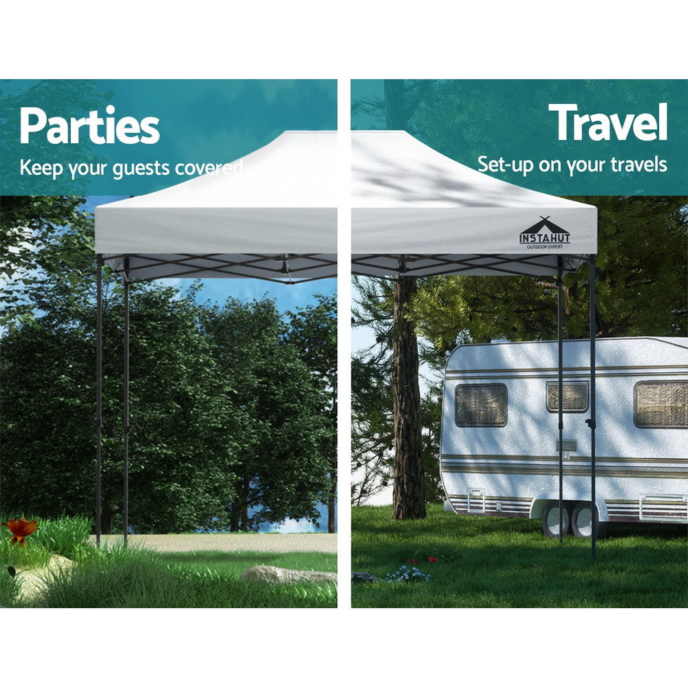 Instahut Gazebo Pop Up 3x4.5m w/Base Podx4 Marquee Folding Outdoor Wedding