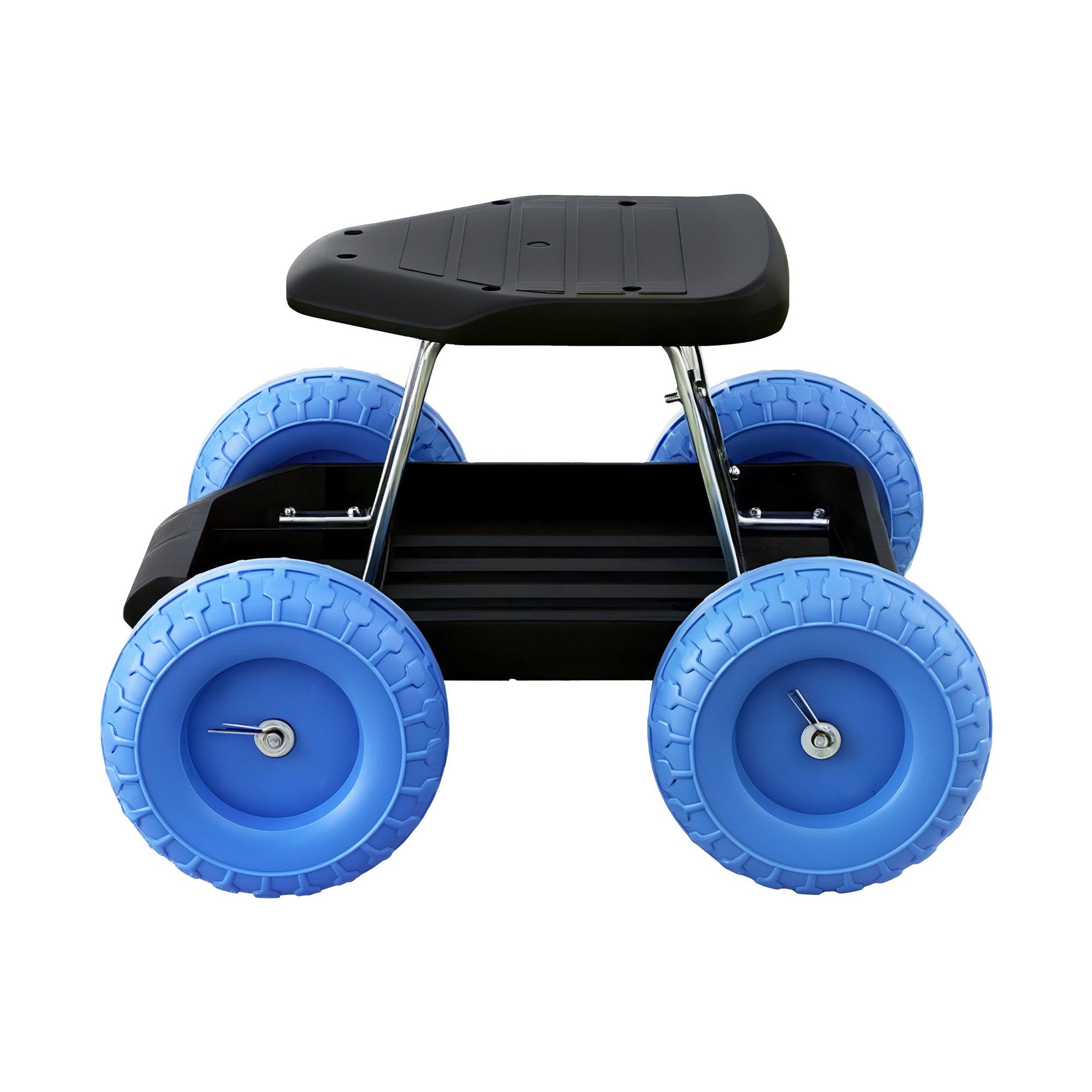 Gardeon Garden Cart Seat with Wheels, Rolling Work Stool with Tool Storage Tray, 440lbs (200kg) Heavy Duty Capacity Garden Stool for Outdoor Yard Work