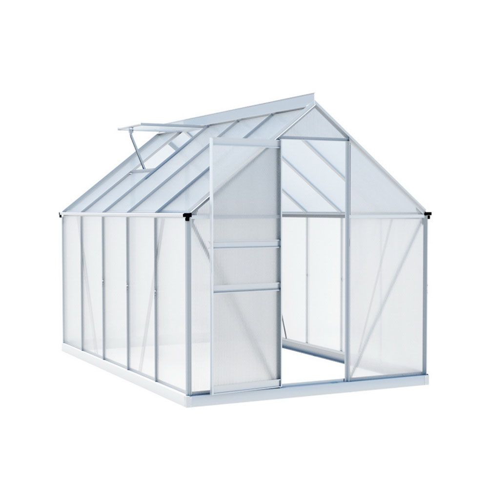 Green Fingers Greenhouse Aluminium Polycarbonate Premium Garden Storage Shed