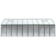 Green Fingers Greenhouse 6.3x2.44x2.1M Aluminium Polycarbonate Green House