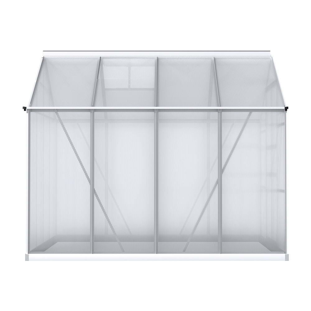 Green Fingers Greenhouse 2.42x2.5x2.26M Aluminium Double Doors Green House