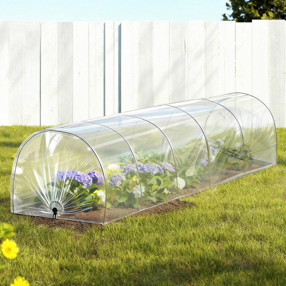 Green Fingers Mini Greenhouse 300x45x30cm Tunnel Clear PVC Free Delivery
