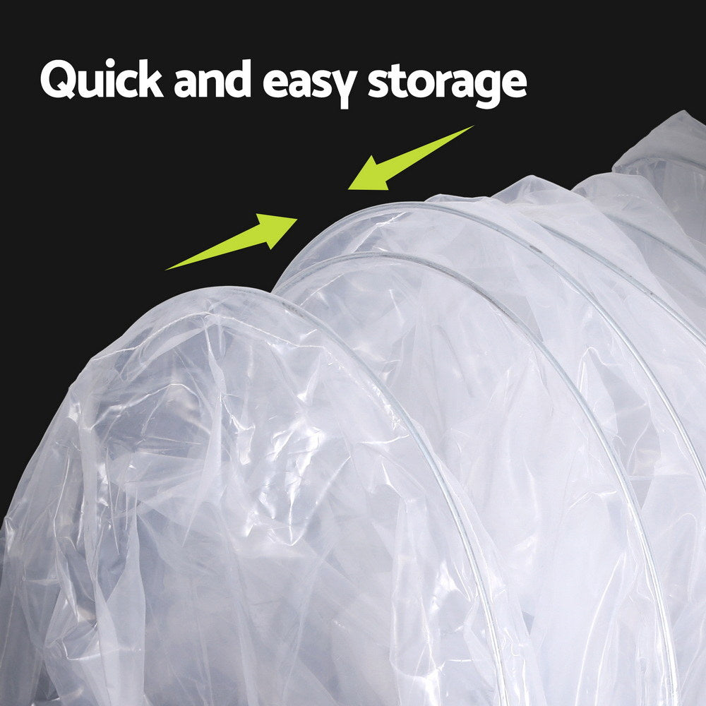 Green Fingers Mini Greenhouse 300x45x30cm Tunnel Clear PVC Free Delivery