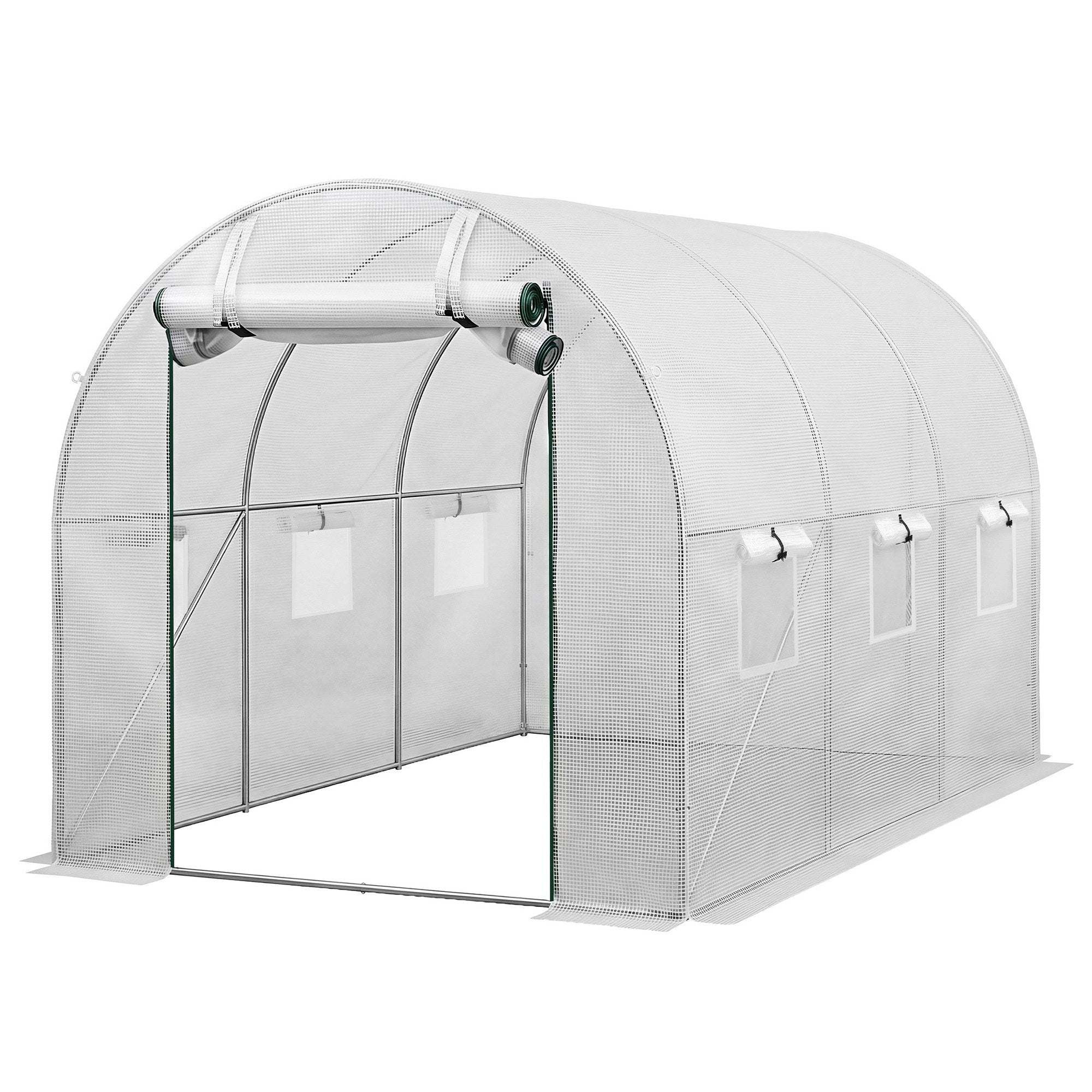 Green Fingers Greenhouse 3x2x2M Walk in Green House White