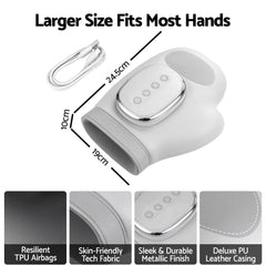 Livemor Hand Massager with Heat and Compression for Arthritis Carpal Tunnel | Large Hand Chamber Fits Left or Right Hand, with 5 Compression Levels, 3 Modes, and 3 Heat Levels, Gift for Women Men