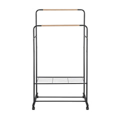 Artiss Clothes Rack Double Rod Airer Rail Coat Stand Hanger Storage Shelf