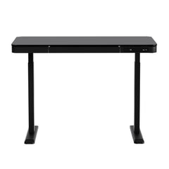 Artiss Standing Desk Motorised Electric Motor Drawer 120CM Black