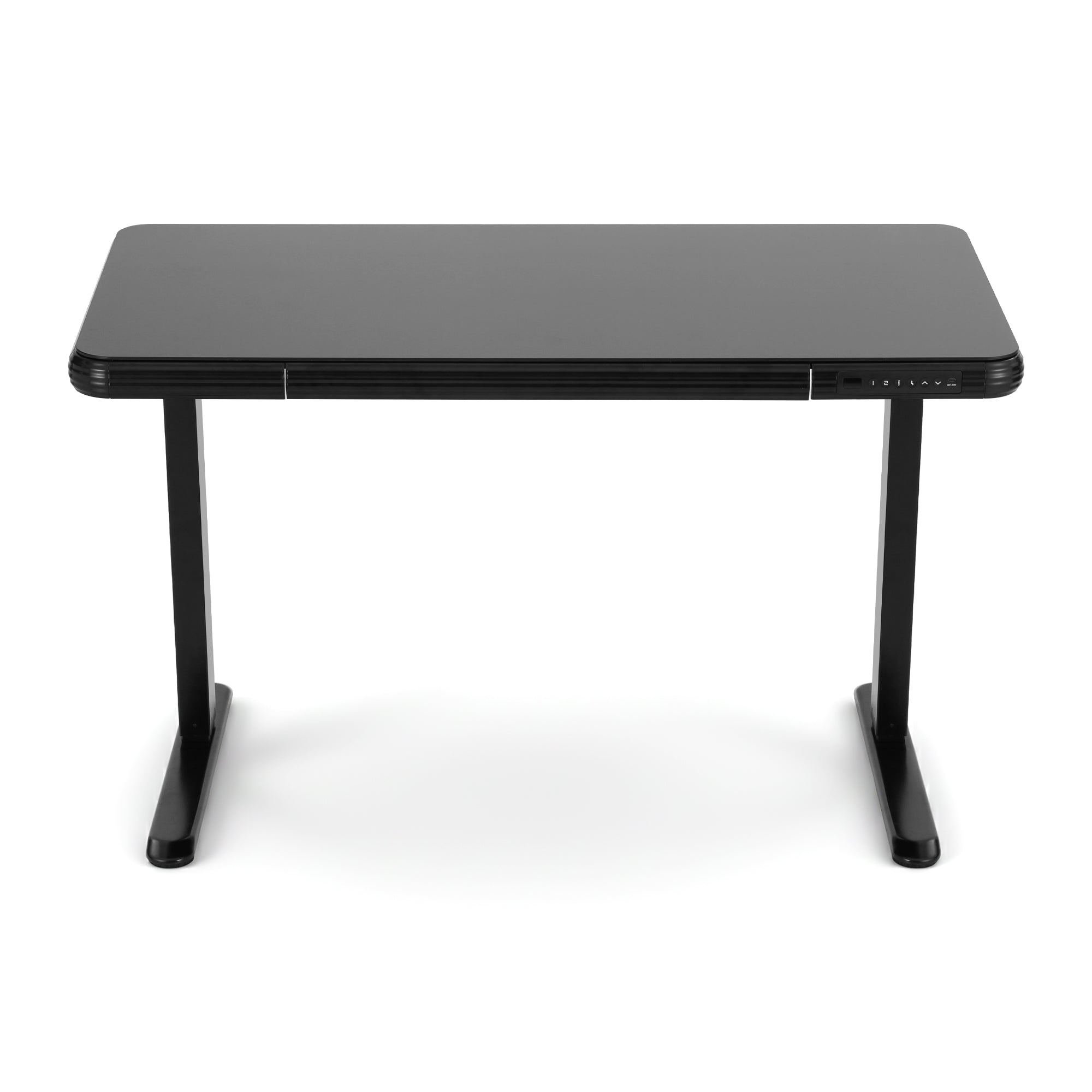 Artiss Standing Desk Motorised Tempered Glass Top Electric Black 120CM