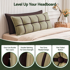 Giselle Bedding Headboard Pillow with Double-Layer Storage Wedge Reading