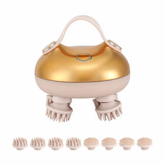 Livemor Scalp Massager Kneading Head Massager Scalp Stress Relax Portable Rechargeable Hair Massager Shower Massage Cat Massager Scratcher, Gift for Mom Dad