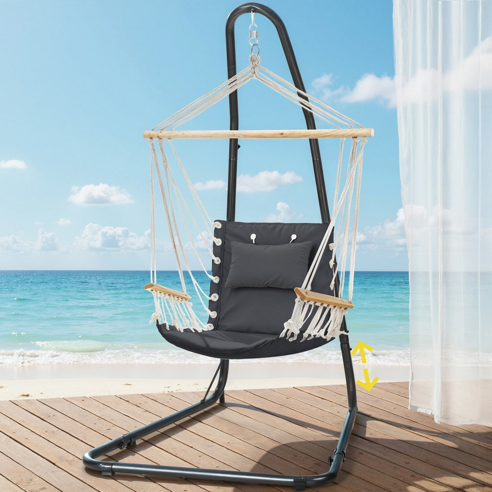 Gardeon Hammock Chair with Heavy Duty Steel Stand