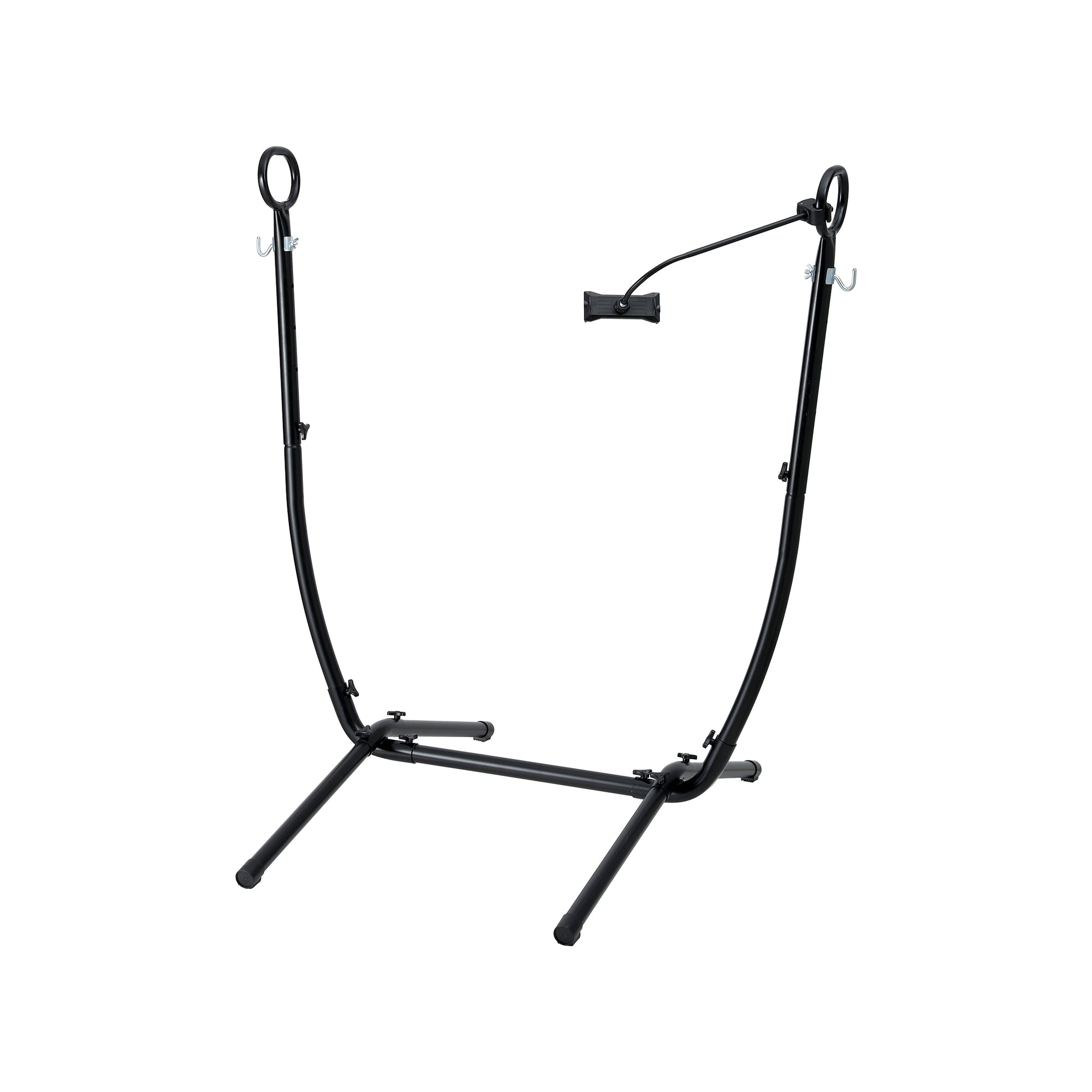 Gardeon Hammock Chair Stand Iron Frame w/Phone Holder Black