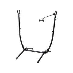 Gardeon Hammock Chair Stand Iron Frame w/Phone Holder Black