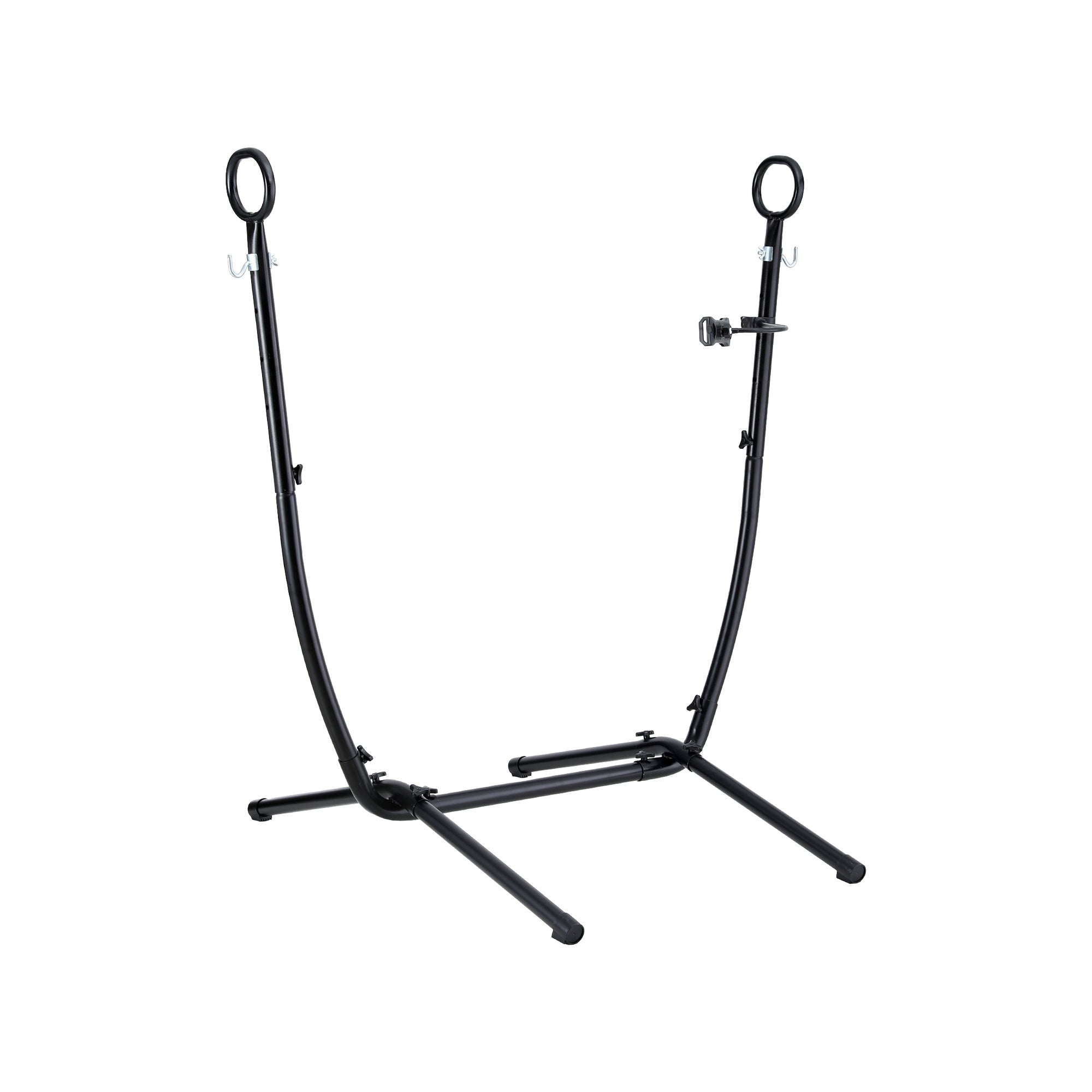 Gardeon Hammock Chair Stand Iron Frame w/Phone Holder Black