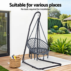 Gardeon Hammock Hanging Chair with Steel Stand