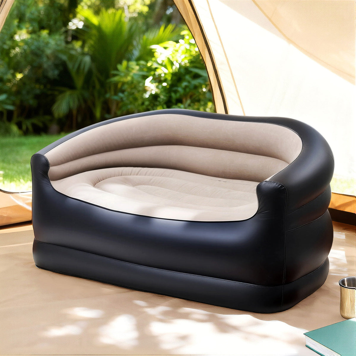 Gardeon Outdoor Air Sofa Inflatable Couch Two-Seater Free Delivery