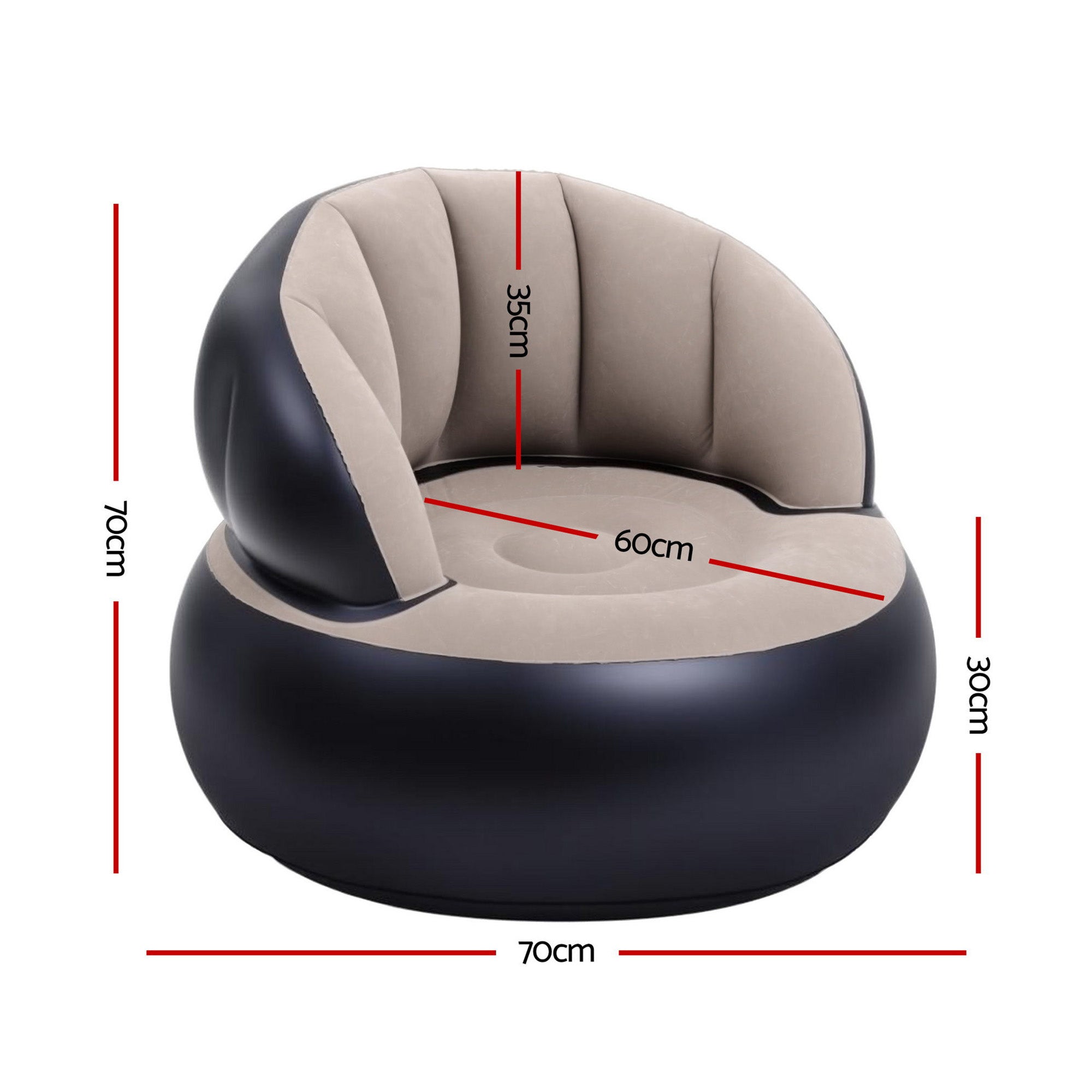 Gardeon Inflatable Chair Blow Up Folding Air Foldable Outdoor Free Delivery